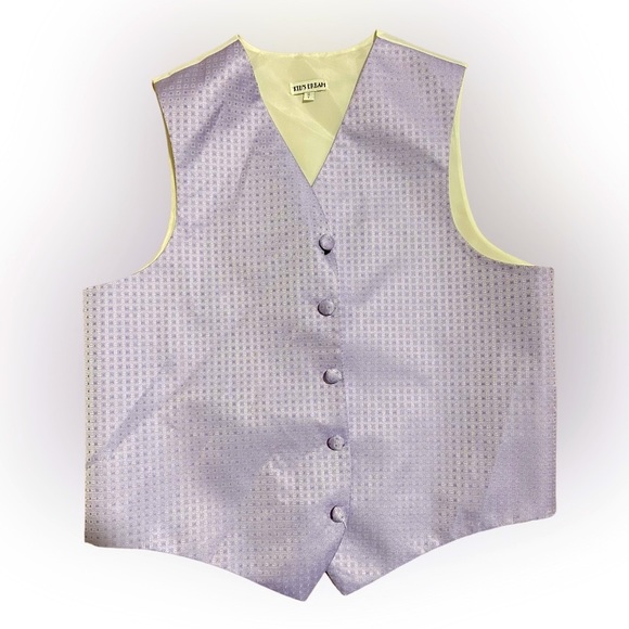 Kids Dream Lavender Square Pattern Vest Boys size 12 - Picture 1 of 2